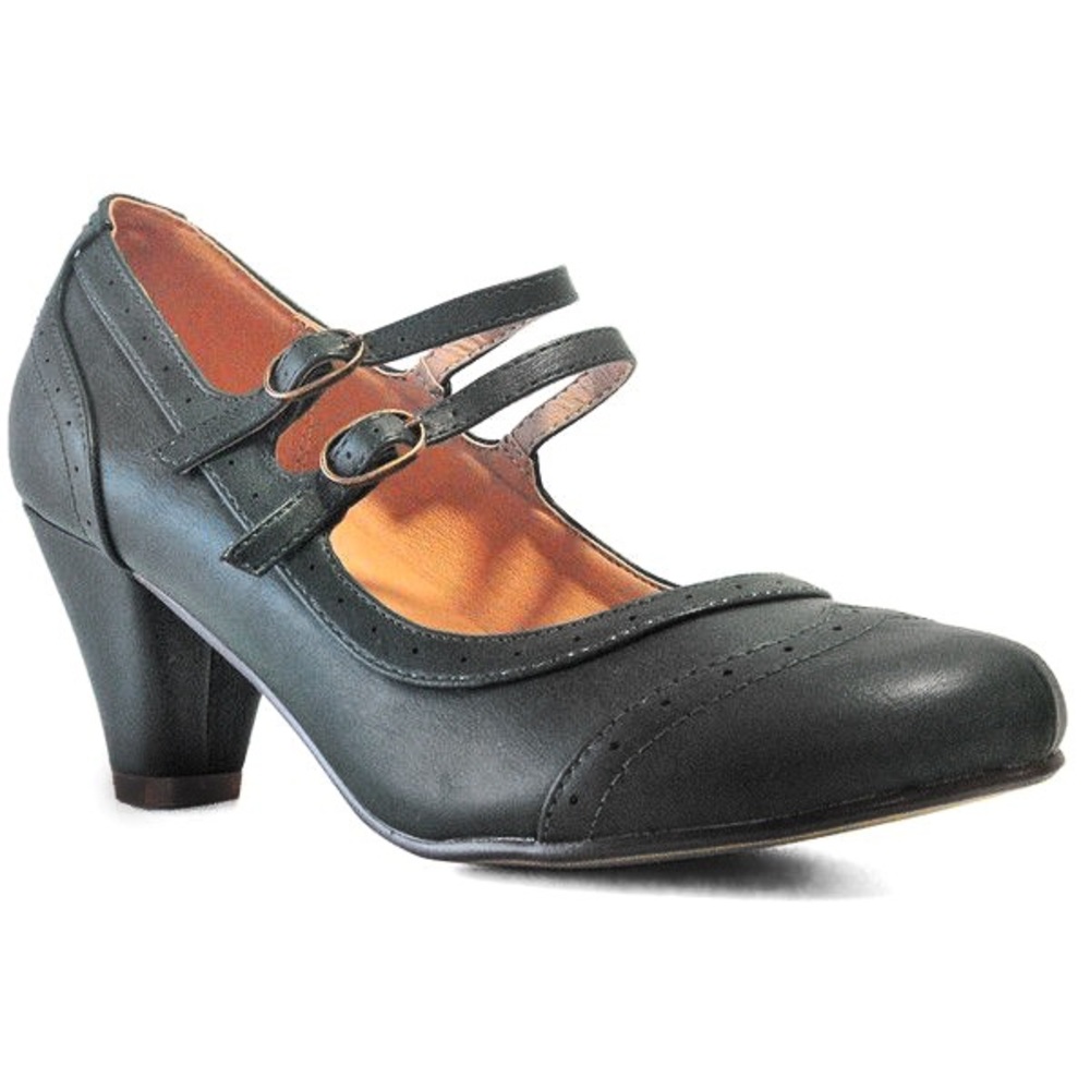 NEW Dolce Nome Briana Double strap retro heels 7.5